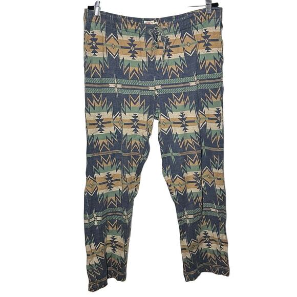 Faherty Men's Southwestern Knit Drawstring Pants Size XL Sweats Printed Cotton - Picture 1 of 10